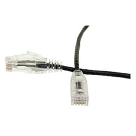 Cable Wholesale CableWholesale 6 in. Slim Cat6 Ethernet Patch Cable - Snagless Boot, Black 10X8-82200.5